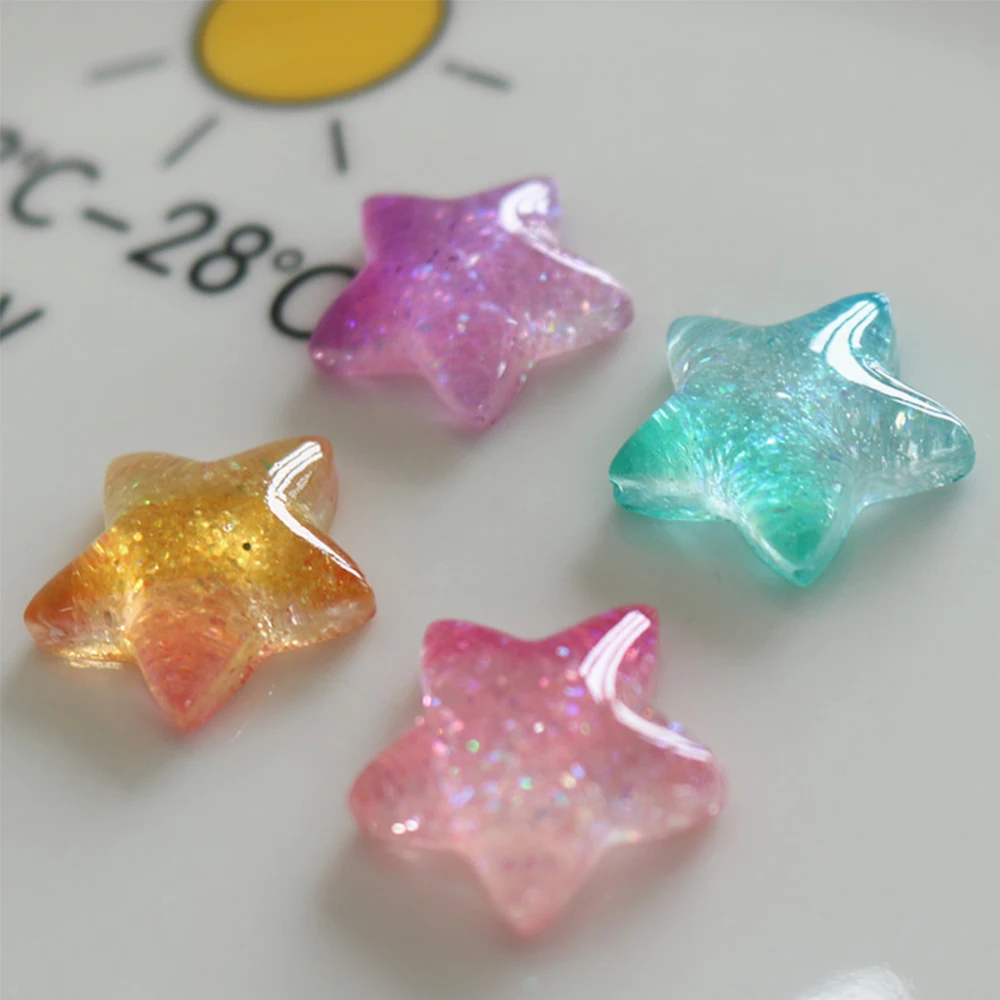 10PCS Gradient Star Series Res - Christmas Craft Embellishment review and price