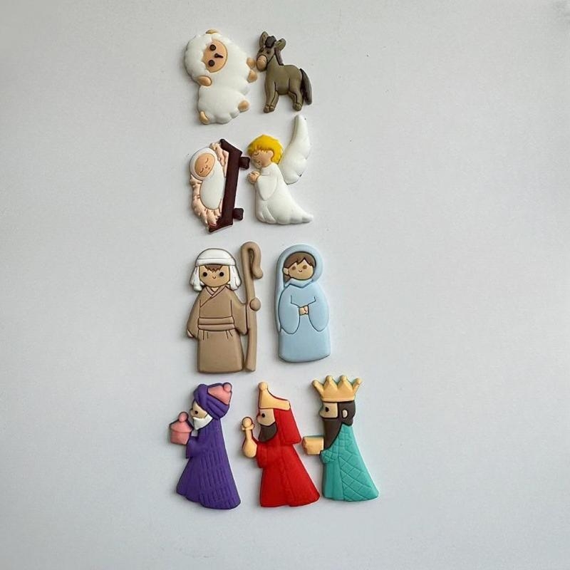 652F 9Pieces Nativity Scene Ch - Christmas Craft Embellishment review and price