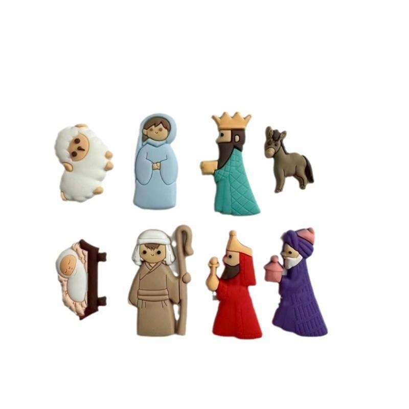 652F 9Pieces Nativity Scene Ch - Christmas Craft Embellishment review and price