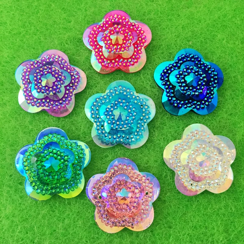 12pcs Glitter Crystal AB Flowe - Sew On Rhinestone review and price