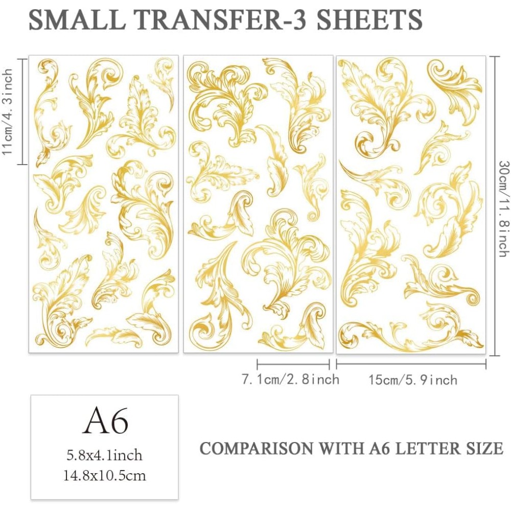 3pcs/Set Damask Rub on Transfe - Embellishment Crafts review and price