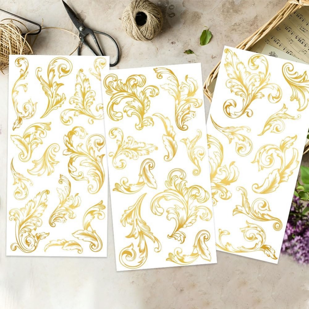 3pcs/Set Damask Rub on Transfe - Embellishment Crafts review and price