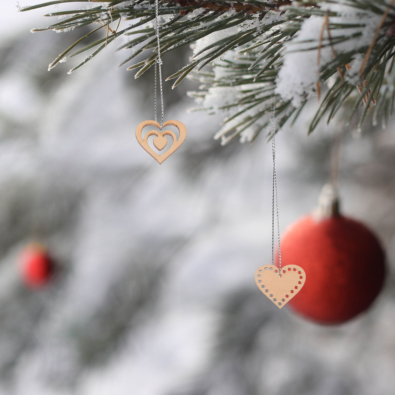 1Set Wooden Heart Slices Hangi - Christmas Craft Embellishment review and price