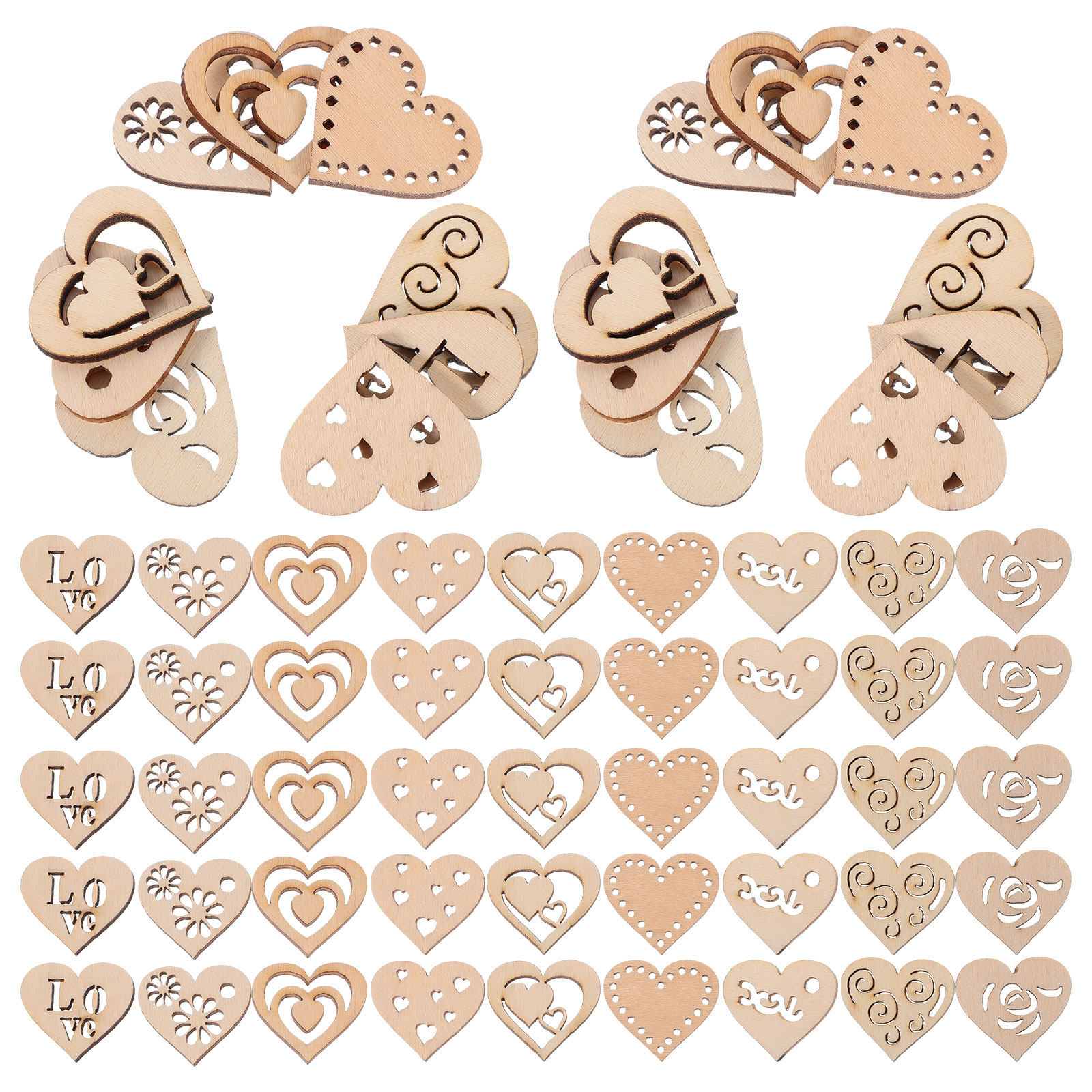 1Set Wooden Heart Slices Hangi - Christmas Craft Embellishment review and price