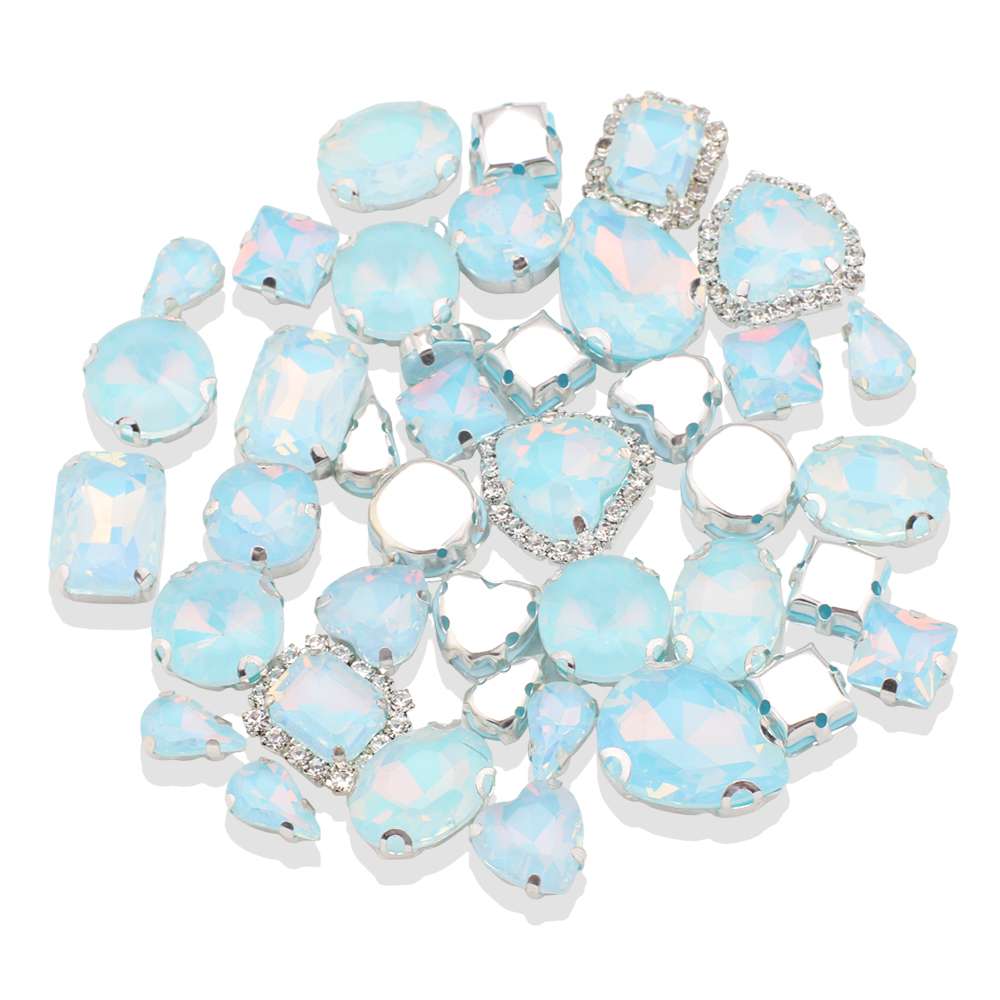 40pcs/bag Mix Shape Opal Glass - Sew On Rhinestone review and price