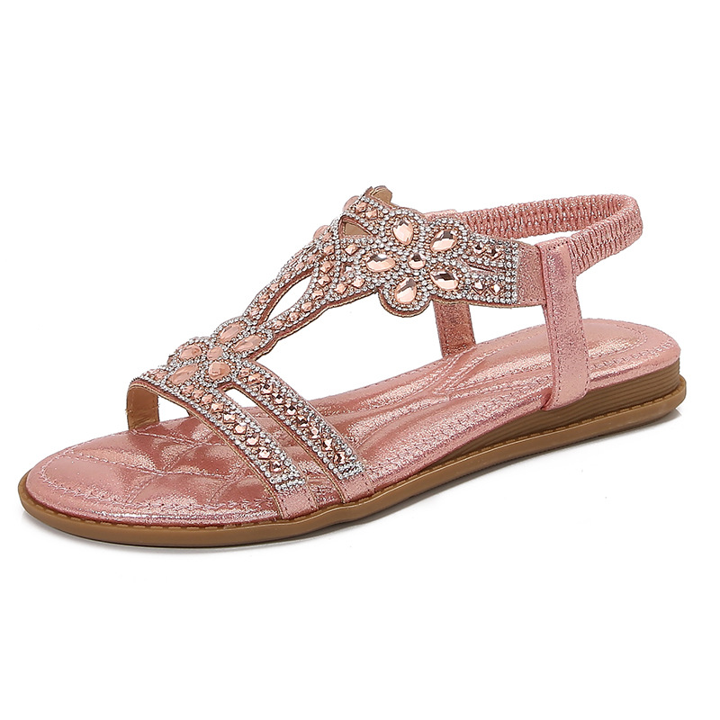 Big Size Openwork Sandals Bohe - Sew On Rhinestone review and price