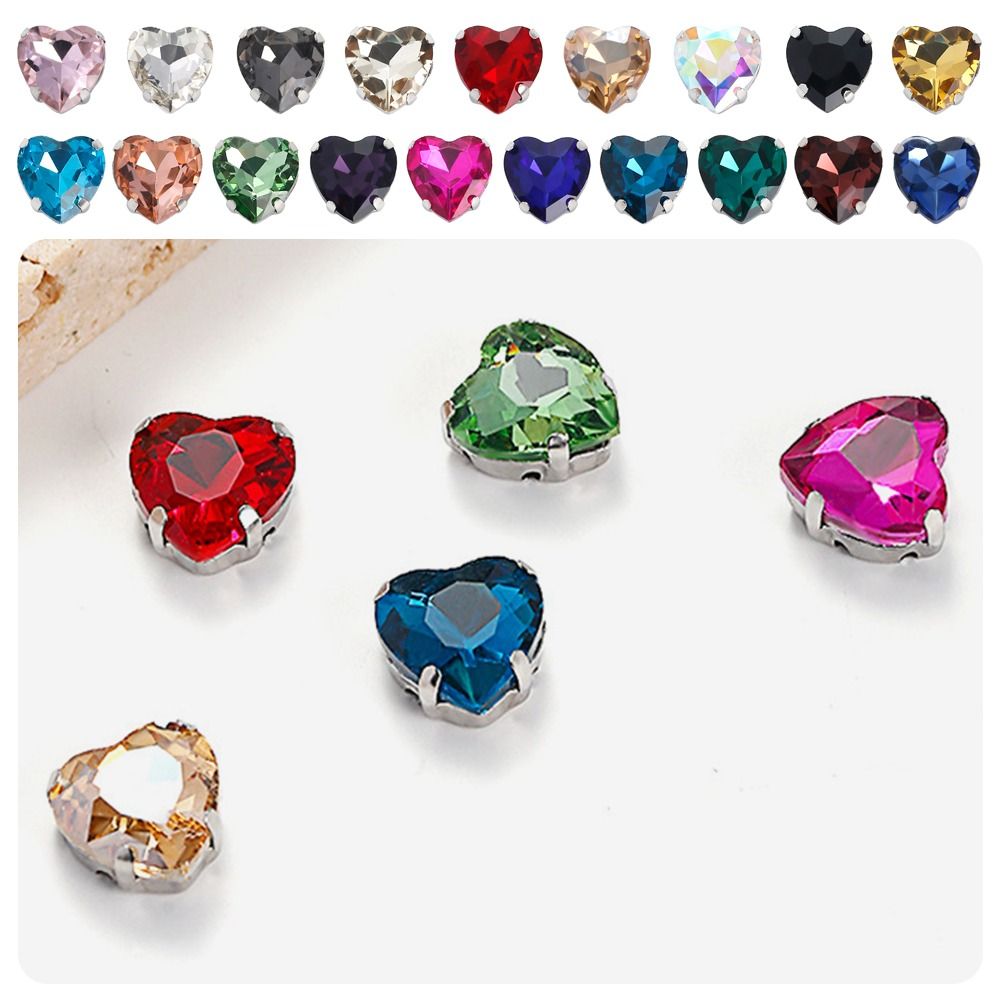 50Pcs/Pack Heart Shape Glitter - Sew On Rhinestone review and price